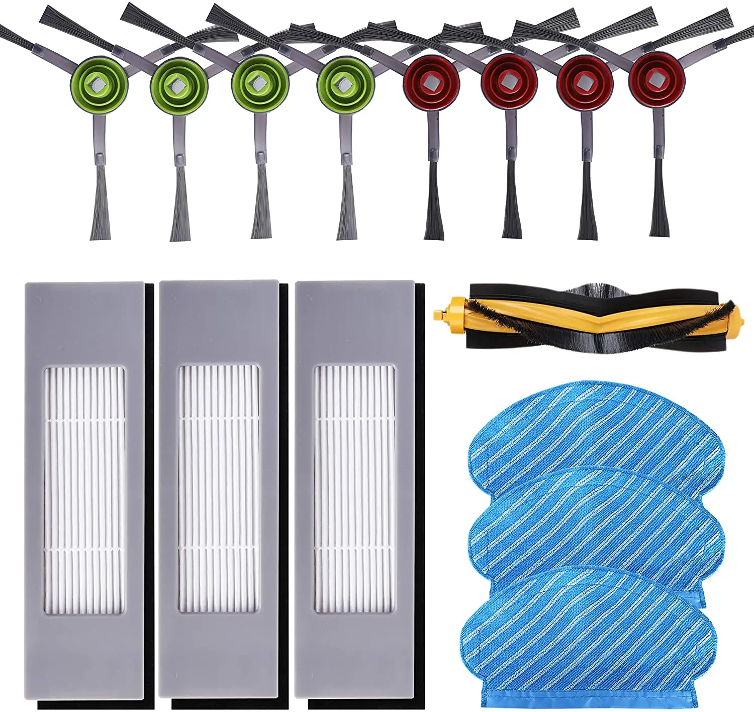 Chính Cọ Bàn Chải Cạnh Bên Bộ Lọc Hepa Chổi Lau Nhà Vải Dishcloth Cho Ecovacs Deebot OZMO 920 950 Robot Hút Bụi Thay Thế
