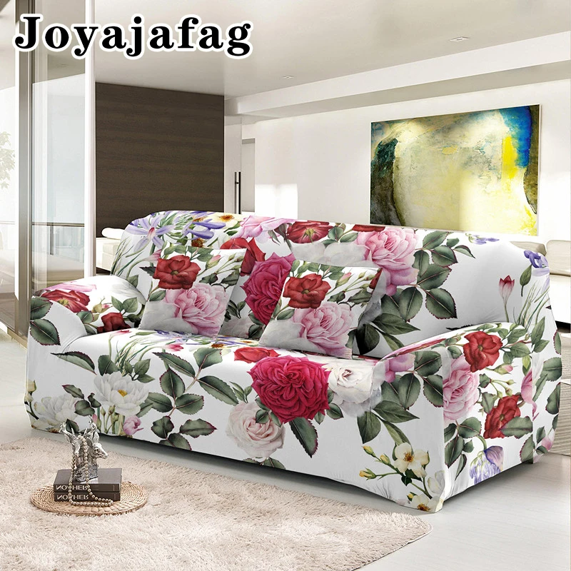 

Flowers Pattern Elastic Sofa Covers For Living Room Washable All-cover Sectional Corner Couch Cover L Shape Slipcovers Drop Ship