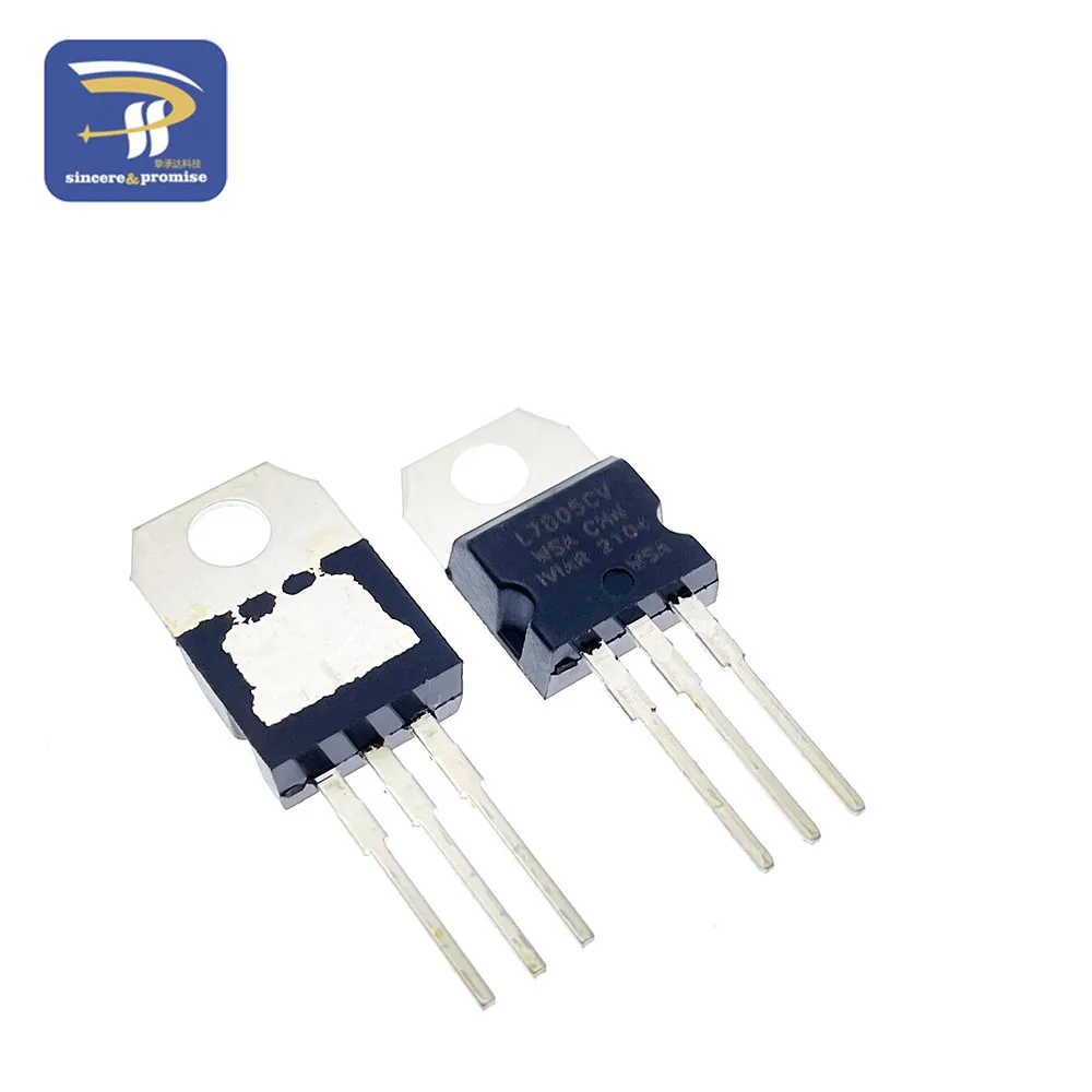 10pcs L7805CV LM7805 L7805 7805 Voltage Regulator IC 5V  TO-220 make in china