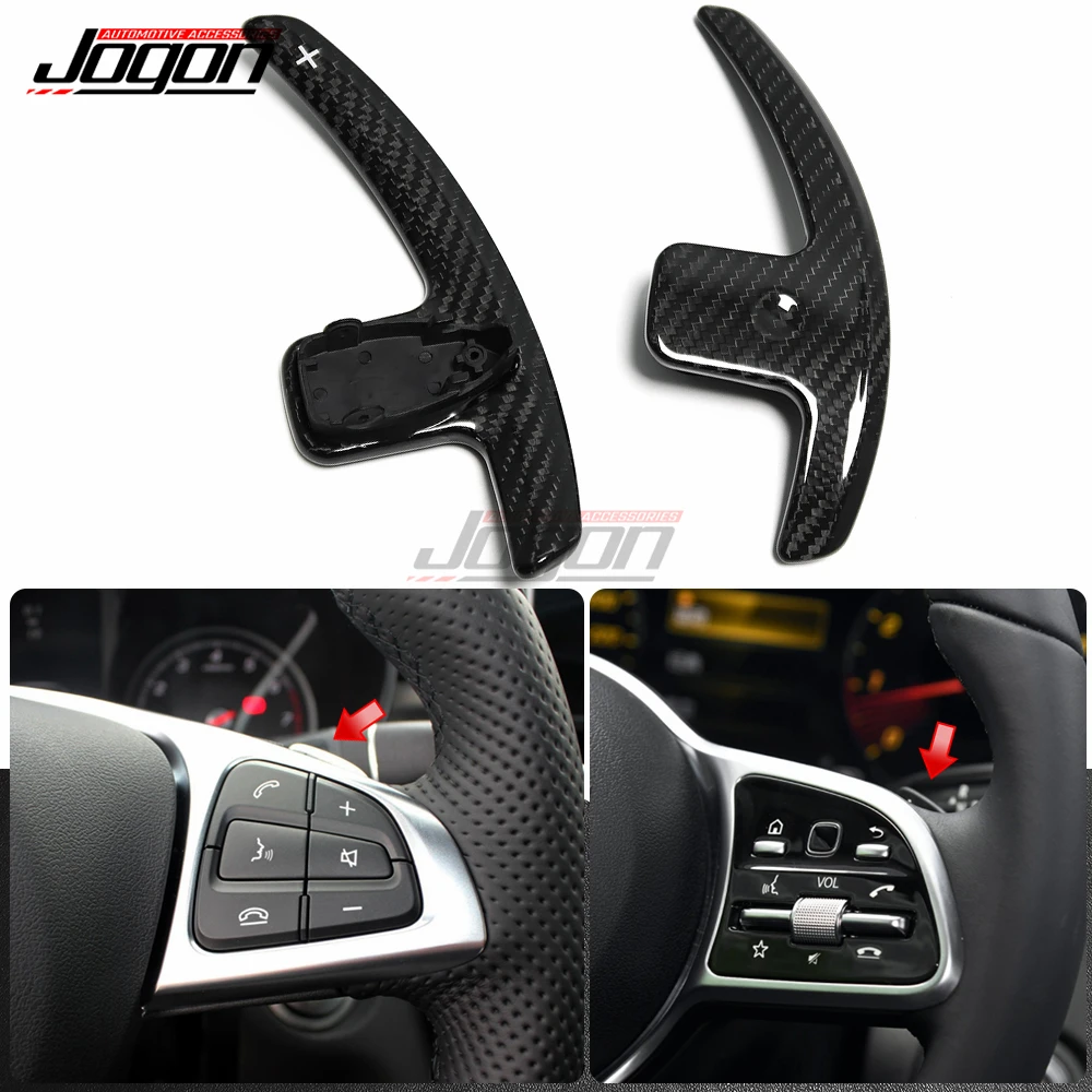 Carbon Car Interior Steering Wheel Shifter Paddle Extension Cover Trim Replacement For Benz W205 W177 W213 C117 W166 C218 X253