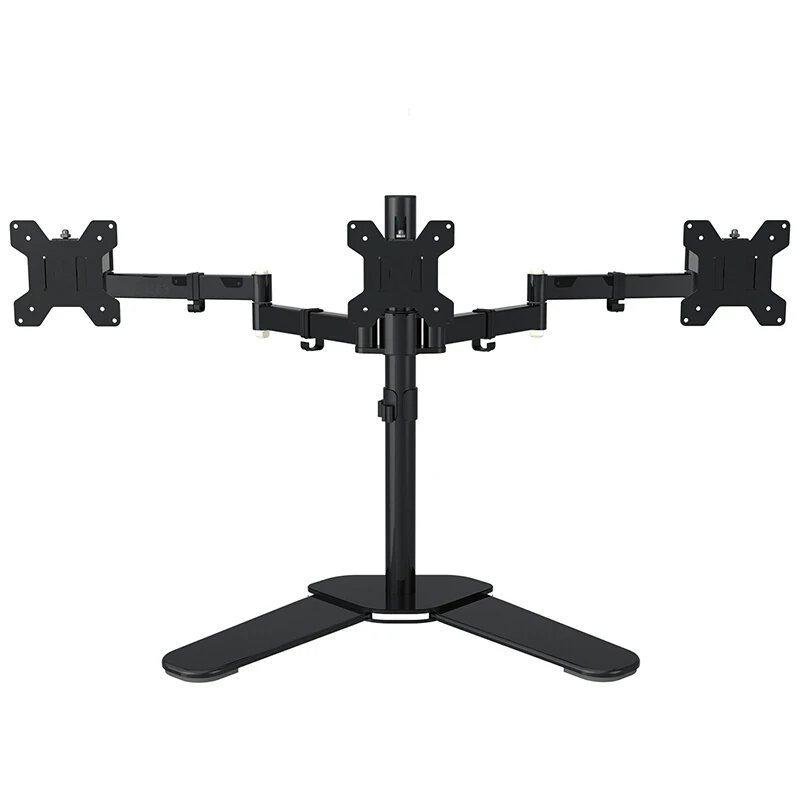 

Desktop Full Motion 360 Degree Triple Screen Monitor Holder 10"-24"LCD LED Monitor Mount Arm Loading 9kgs Each Head