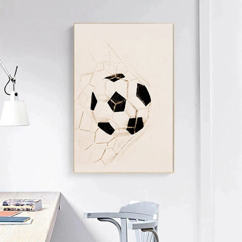 Nordic Sport Basketball Soccer Canvas Painting Wall Art Baseball Posters and Prints Pictures for Kid\'s Room Home Decor