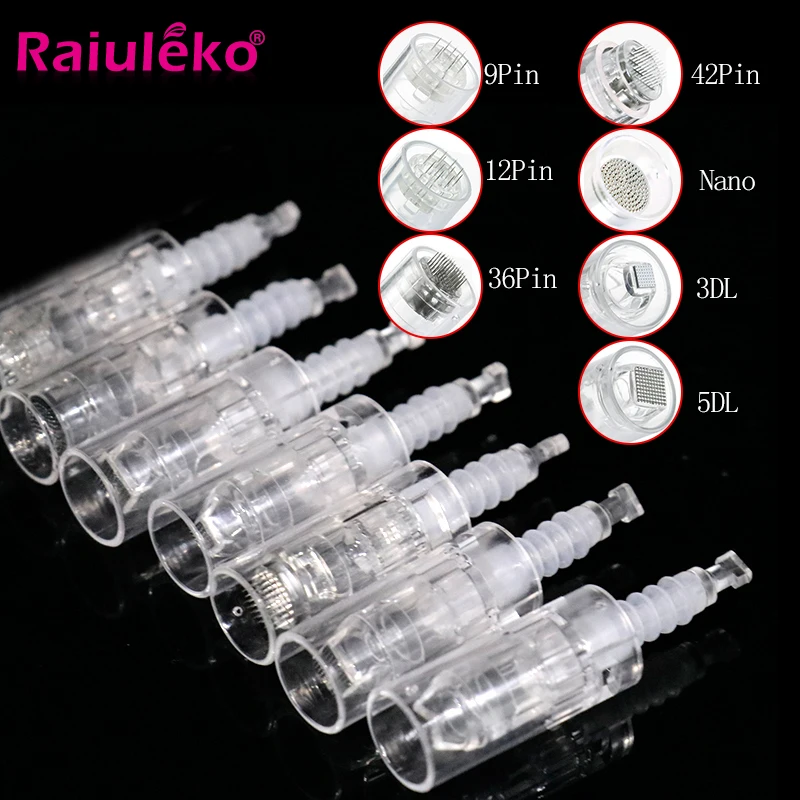 10/50/100pcs Bayonet Screw Microneedling Microneedle 9/36/42Pin Nano For Dr.imp pen Derma Tools Nutrition Input Micro Needle Tip