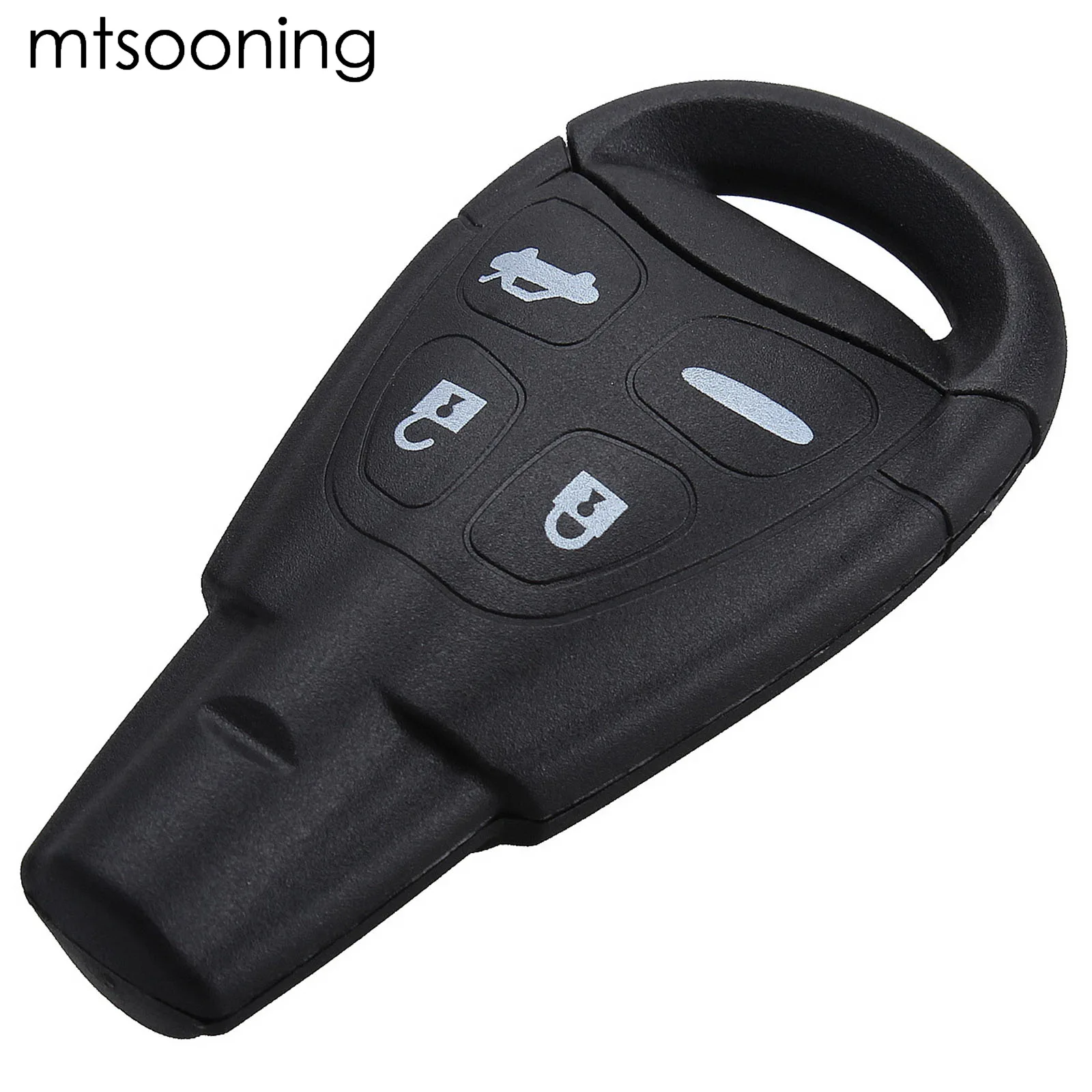 MTSOONING-Coque de clé télécommande à 4 boutons, lame vierge, remplacement pour Saab 9-3 dehors Sedan Convertible dehors Coats i Wagon, 2003-2007