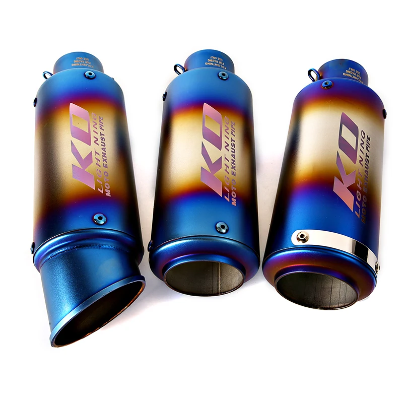 

60.5mm 51mm Motorcycle Dirt Bike ATV Exhaust Muffler Escape Silencer Baffle Exhaust Tip for Universal Z800 Z1000 CBR1000RR R6