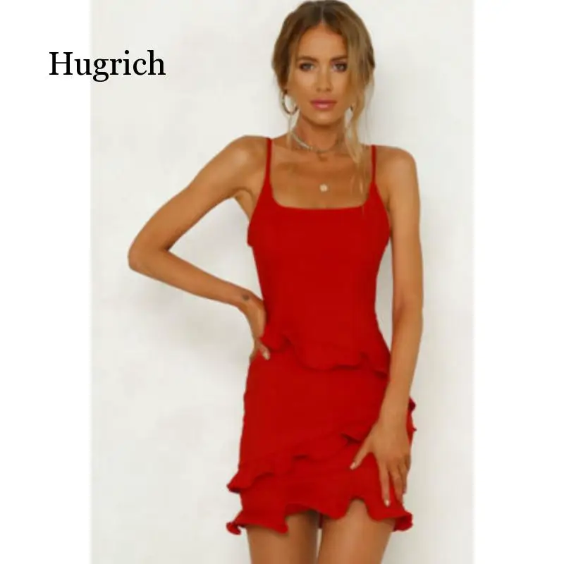 Party Dress Vestidos Women Backless One Shoulder Split Bodycon Strap Christmas Red Dresses 2020 New Arrivarls