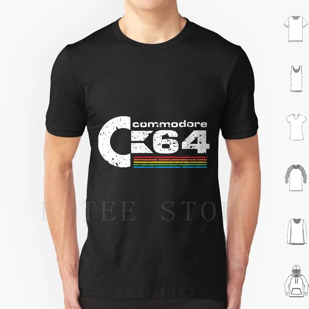 Commodore 64 Retro Computer T Shirt DIY Big Size 100% Cotton Boku No Hero All Might Anime Deku Kacchan Katsuki Manga