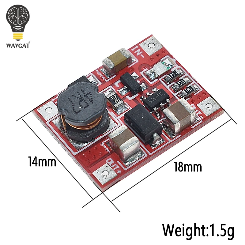 DC-DC Boost Modulo di Alimentazione del Convertitore Booster Step Up Circuit Board 3V a 5V 1A Massima Efficienza del 96% ultra Piccolo WAVGAT