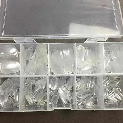 500Pcs Oval Full Cover Transparent False Nails DIY Nail Art Clear French Fake Nail Tips Transparent Acrylic UV Gel Manicure