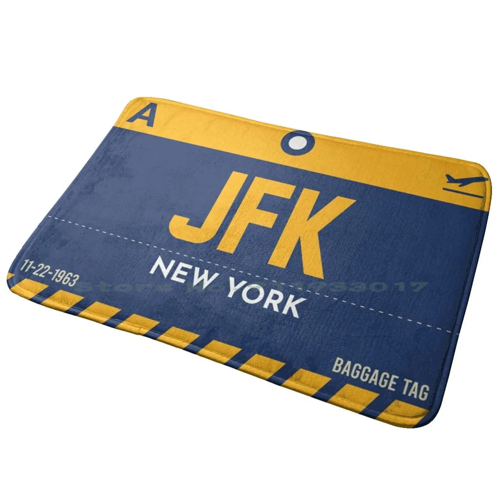 Jfk-John F. Kennedy Airport-New York City-New York , Us Entrance Door Mat Bath Mat Rug 2000s Aesthetic Aesthetic Bratz