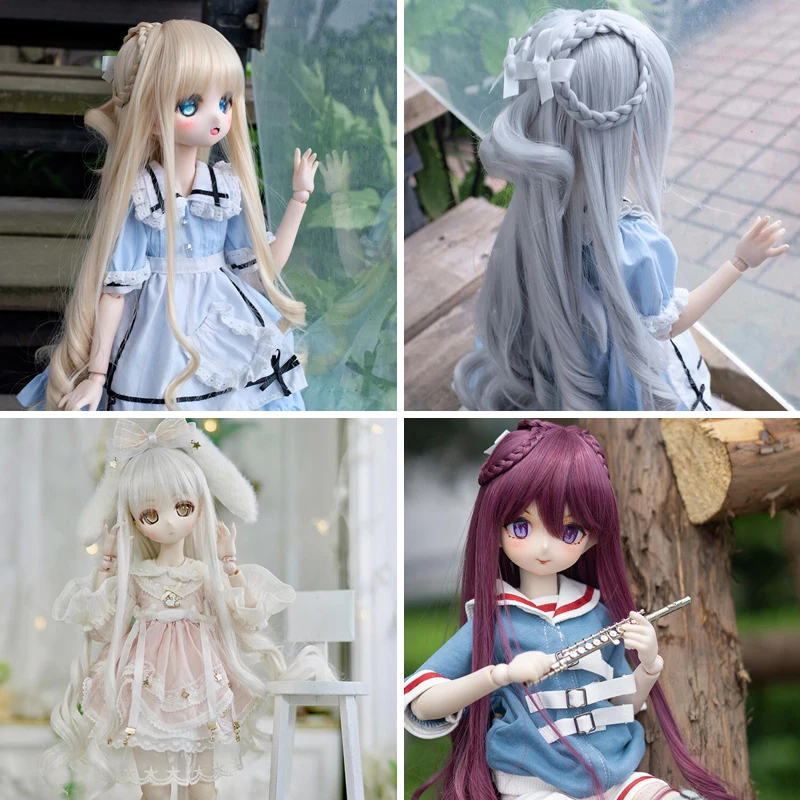 D03-P232 children toy BJD DD SD MSD 1/3 1/4 1/6 doll's Accessoriess wig Braided long curly hair 1pcs