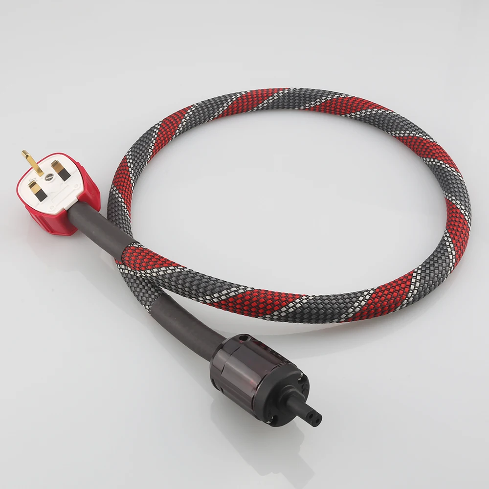 HIFI MK UK power cable  P101 +DW38   UK power cable   with C7 IEC figure 8 IEC HIFI Power Extension Cord  UK Mains Lead