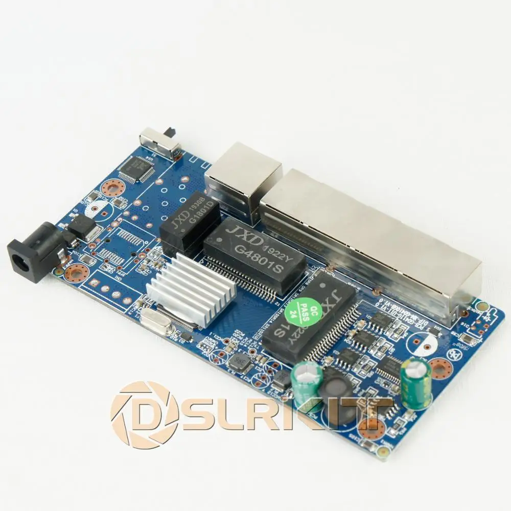 DSLRKIT Gigabit ทั้งหมด5พอร์ต4สวิตช์ PoE + 802.3at Power Over Ethernet