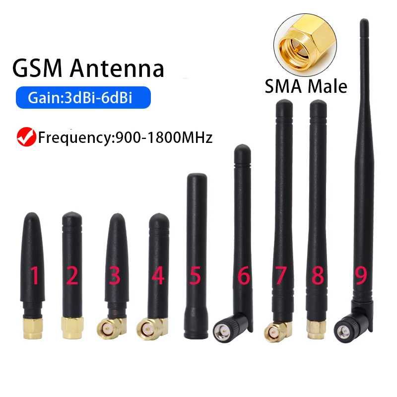 

GPRS GSM 2G 3G Folding Glue Stick Antenna High Gain 6dbi SMA Male Connector 900MHz-1800MHz for UC15 SIM530A SIM5320E SIM800C