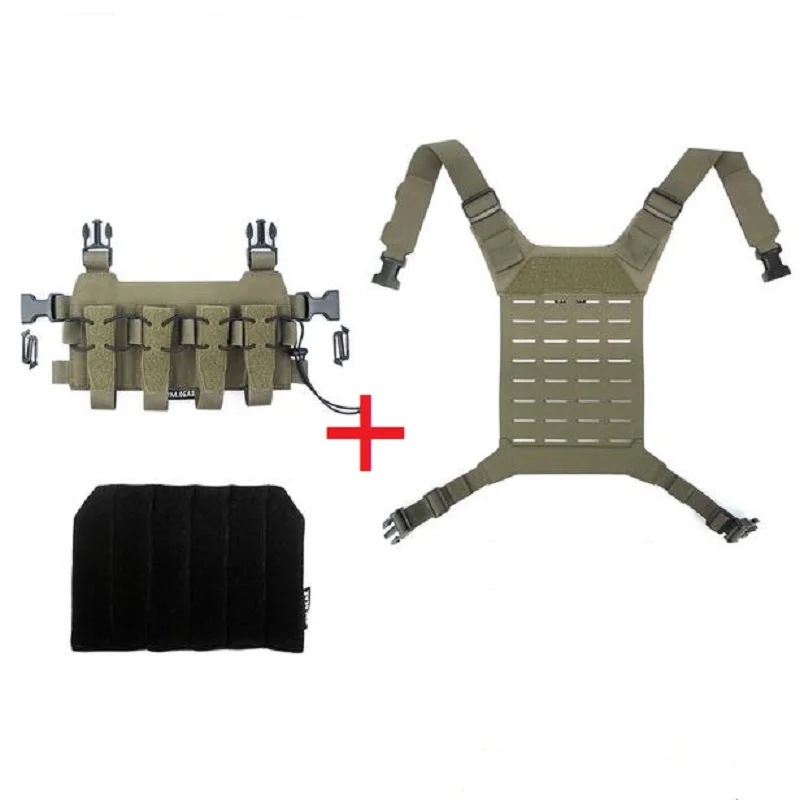 

Outdoor Tactical Chest Hanging Suit 9MM Quadruple Multifunctional Magazine Bag Compatible With MP5 MP7 ARP9 BK CB RG WG MCBK MC