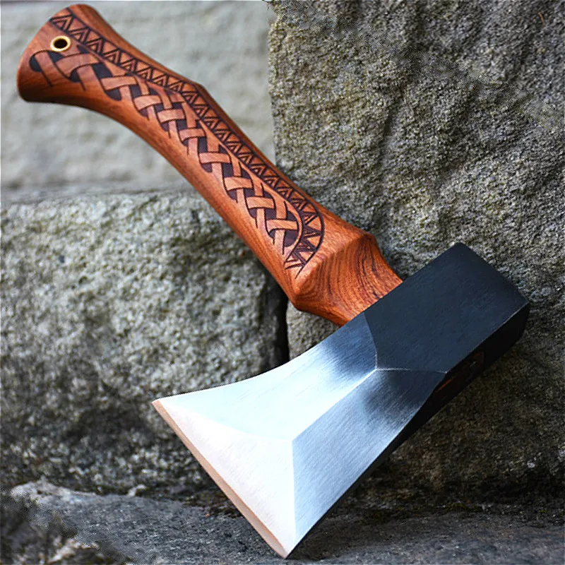 

High carbon steel household bone axe blade Longquan manual forging special axe for cutting bone sharp thick one-hand axe