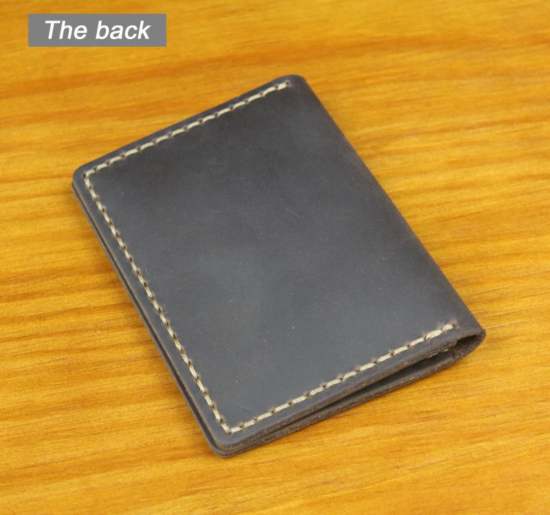 Luxury Handmade Genuine Leather Business Card Holder Men Leather Credit Card Case Small Women Card ID Holder Cover Card Wallet