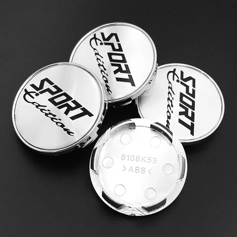 4pcs/lot 53mm O.D 48mm I.D SPORT Edition Car Wheel Center Caps Rim Hub Cap Dust-proof Cover