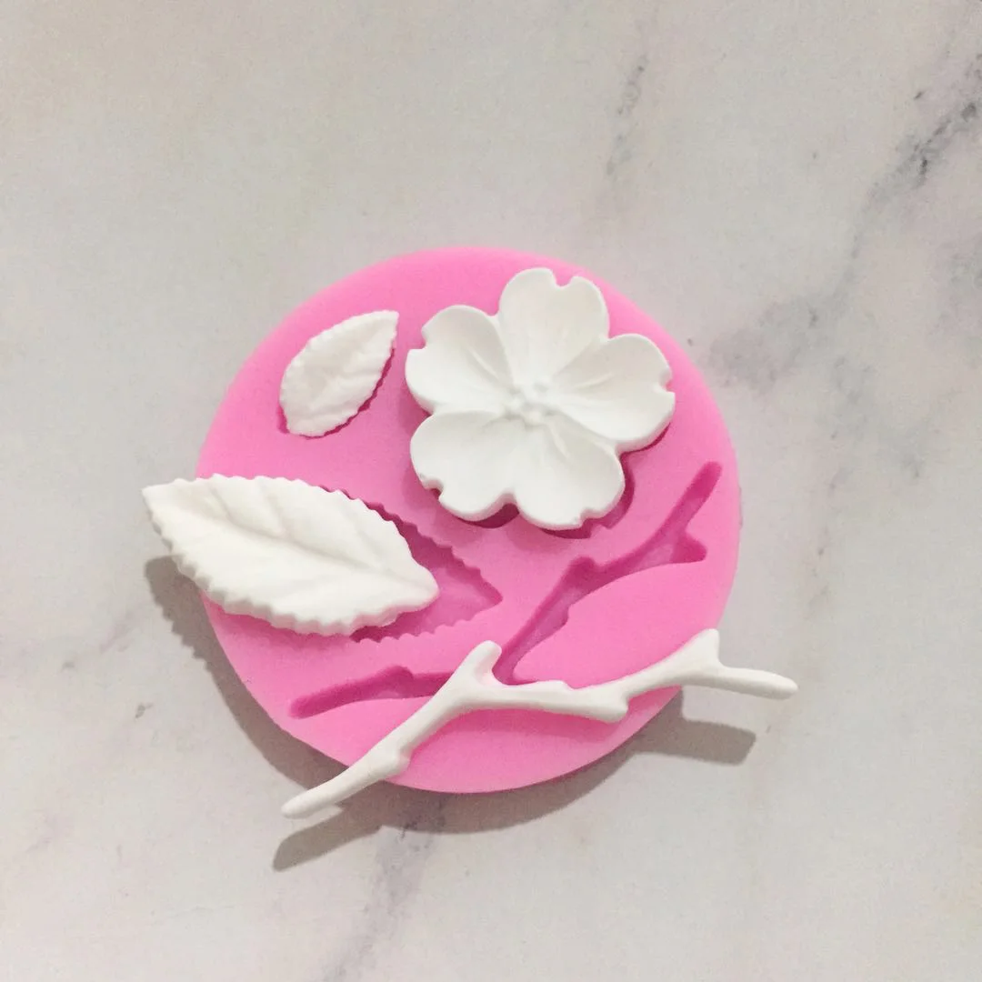 Peach Blossom Assembly Flower Silicone Mould Aromatherapy Gypsum DIY Material Epoxy Handmade Soap Candle Baking Mold