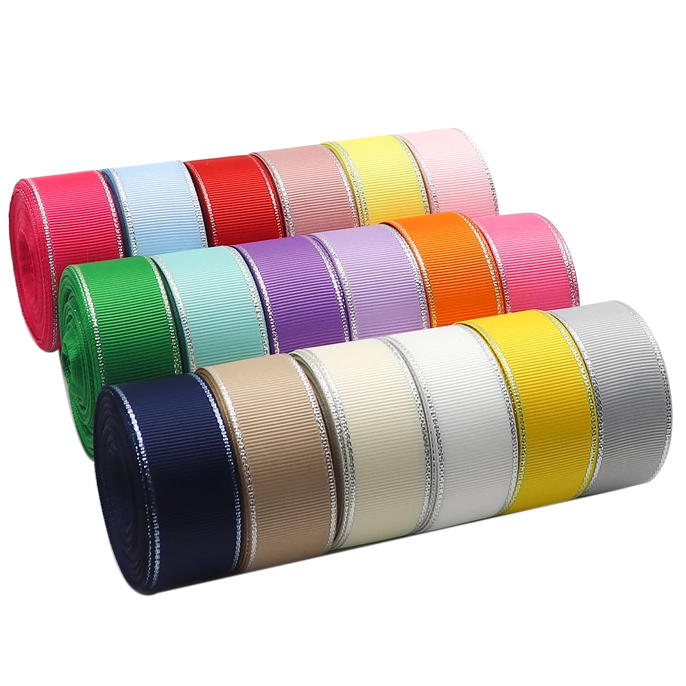 5Yard/Lot 9mm/25mm/38mm Grosgrain Ribbon For Christmas Solid Color  Polyester Birthday Cake Grosgrain Soft Ribbon YM17072802