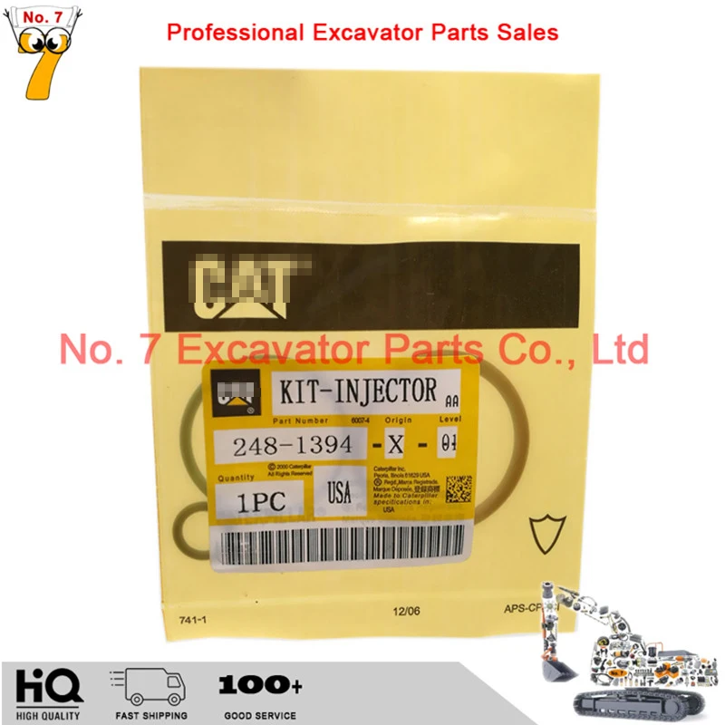 Excavator CAT Caterpillar 248-1394  Injector Repair Kit C13 C15 C18 Engine Injector Repair Kit Fuel Injector Seal Repair Kit