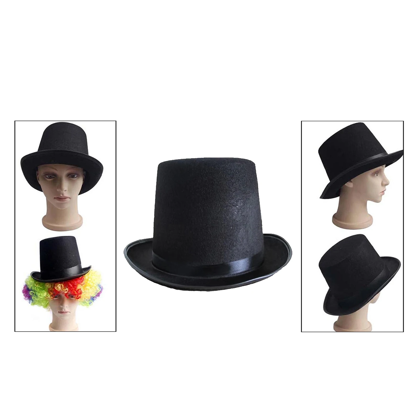 Adult Top Hat  Magician Fancy Dress Accessory Costume Part Hat, One Size Fit Most