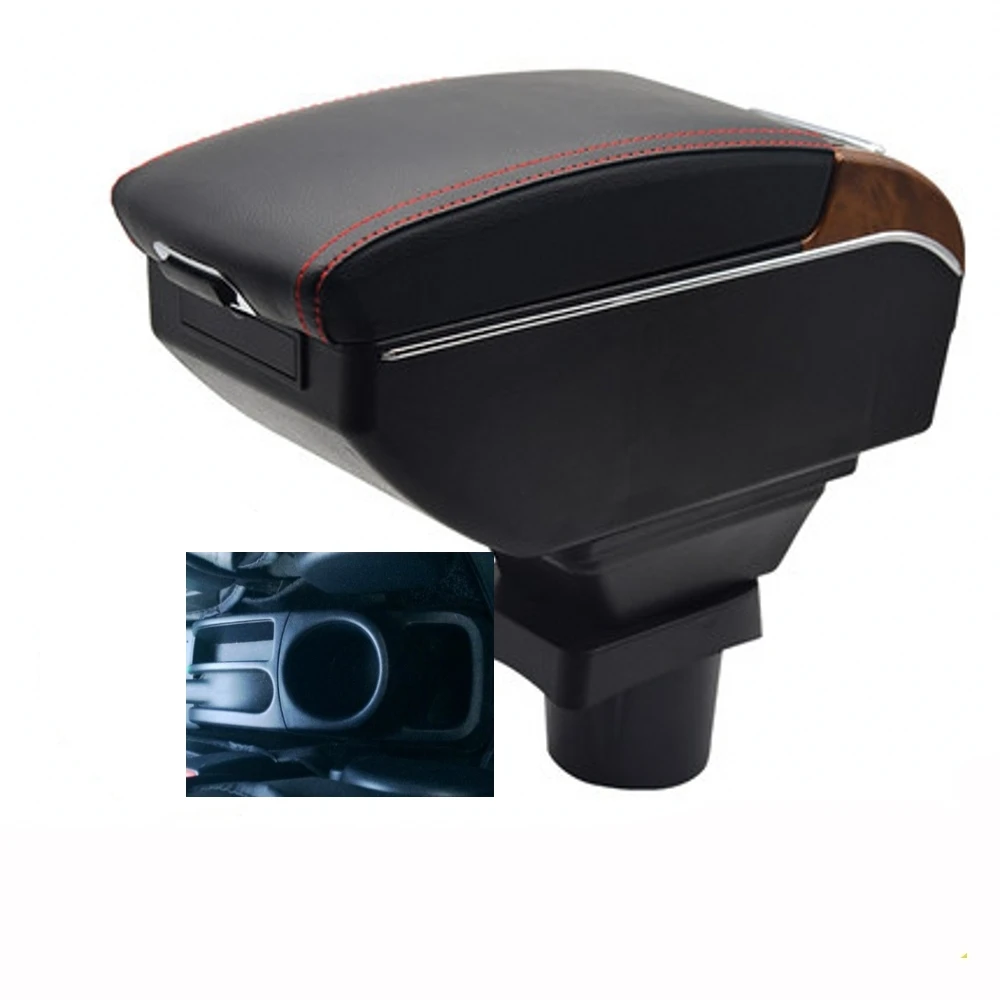 

For Toyota Prius C Armrest Box Elbow Rest Center Console Storage with Phone Charging USB Interface Cup Holder