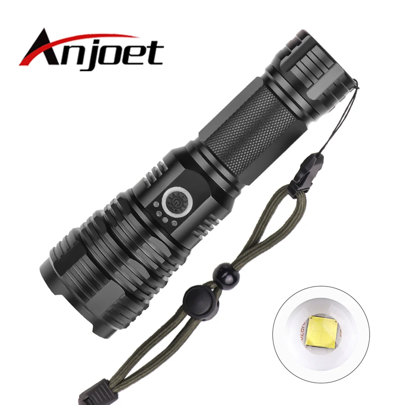 Newest Super Brightl XHP70.2 LED Flashlight XHP50 Rechargeable USB Zoomable Torch XHP70 18650 26650 Hunting Lamp for Camping