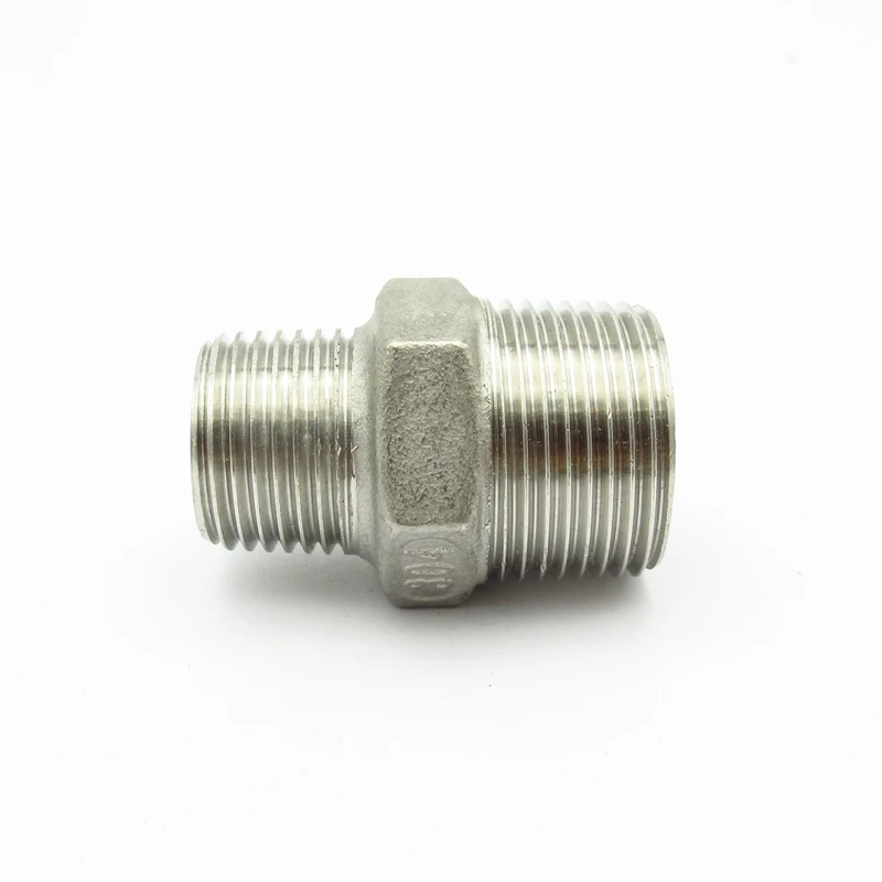 

1/8" 1/4" 3/8" 1/2" 3/4" 1" 1-1/4" 1-1/2" BSP Male Thread 304 Stainless Steel Reducer Hex Nipple Pipe Fitting Connector Adapter