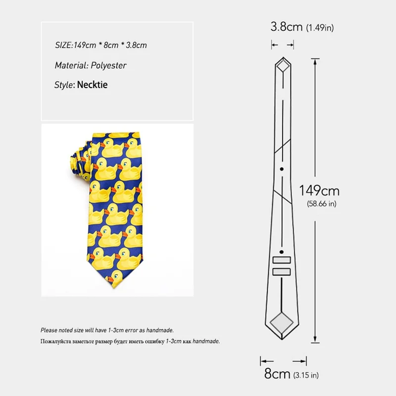 뜨거운 tv에서 남성 노란색 고무 오리 넥타이 패션 넥타이 내가 당신의 어머니를 만난 방법 8CM 너비 남자 선물 넥타이