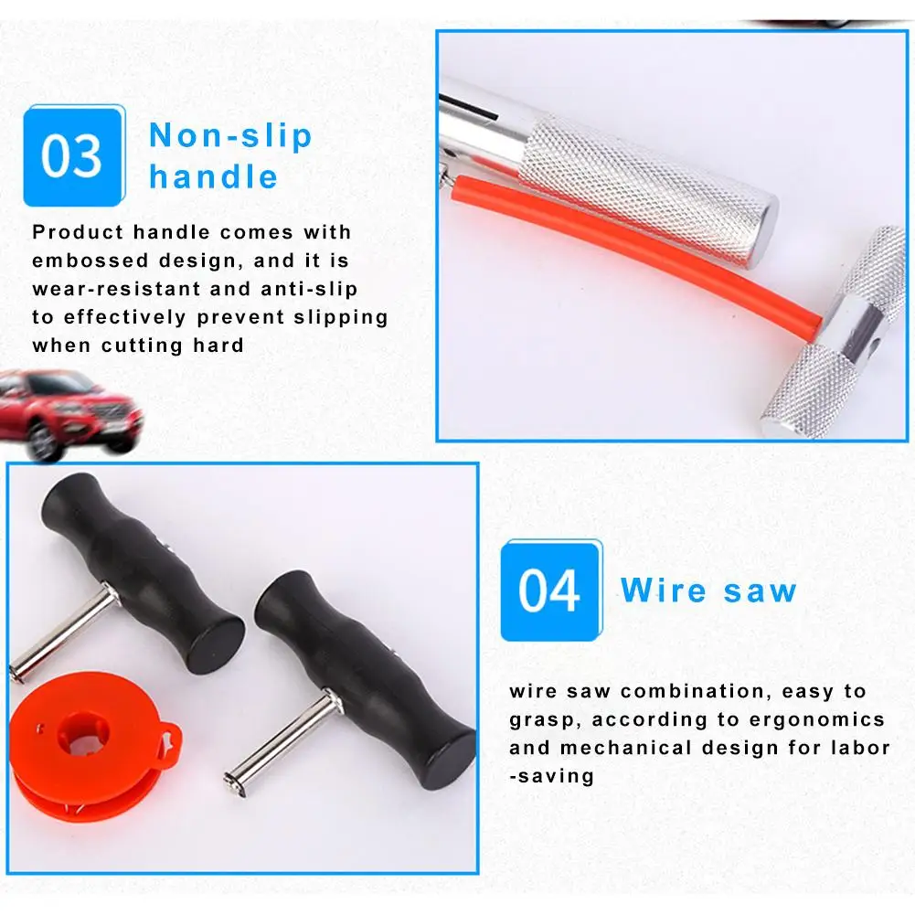 Car Windshield Removal Tools Kit Car Windscreen Cutting Tool Auto Parts For Vehicle Windshield