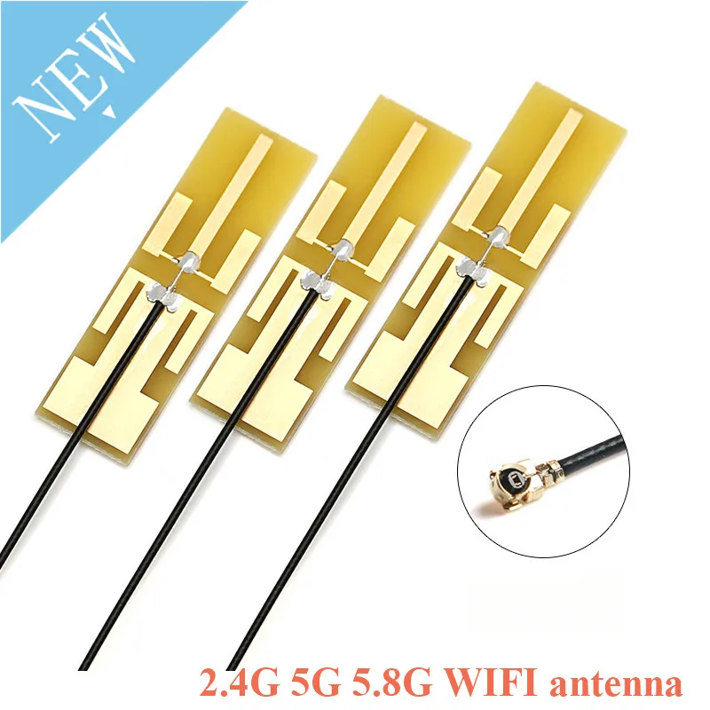 8DBI 2.4G 5G 5.8G WIFI ในตัวเสาอากาศ PCB Wifi เสาอากาศ IPEX อินเทอร์เฟซ Dual Band Omnidirecational IPEX/U.FL Connector