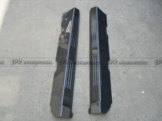 Car Styling for Ferrari F430 Carbon Fiber Bottom Door Sill Panel Plate Trim Bodykits Addon Parts 2pcs Left and Right Body Kits