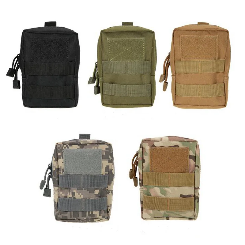 Tactical Outdoor Molle EDC Tool Pouch Multifunctional 1000D Nylon Durable Zipper Pack Hunting Accessories for Hiking Camping