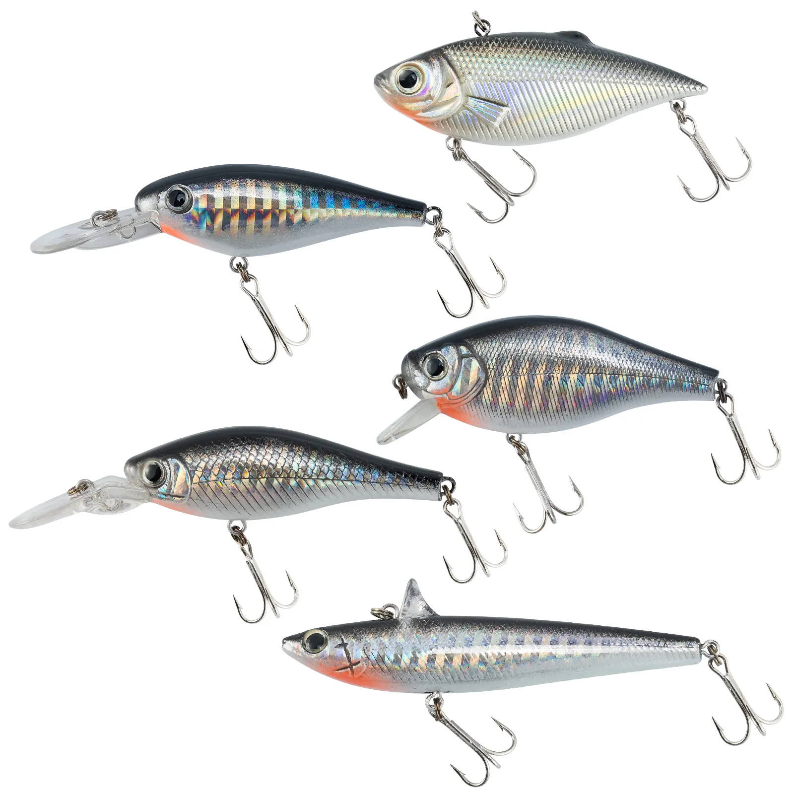 5pcs Minnow Fishing Lure Set Topwater Wobblers Crankbait Artificial Hard Bait VIB Lure Sinking Saltwater Bass Pike Pesca Bass