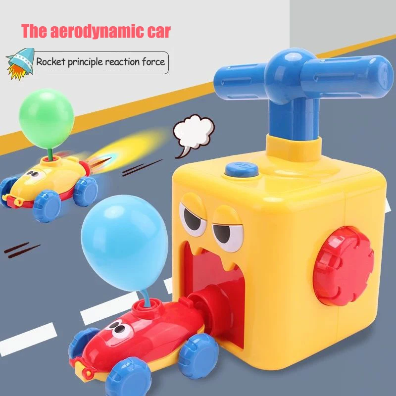 Children\'s Car Toys  inertial power balloon  Fun Inertia Balloon Powered Car Toys Aerodynamics Inertial Power Balloon toy car