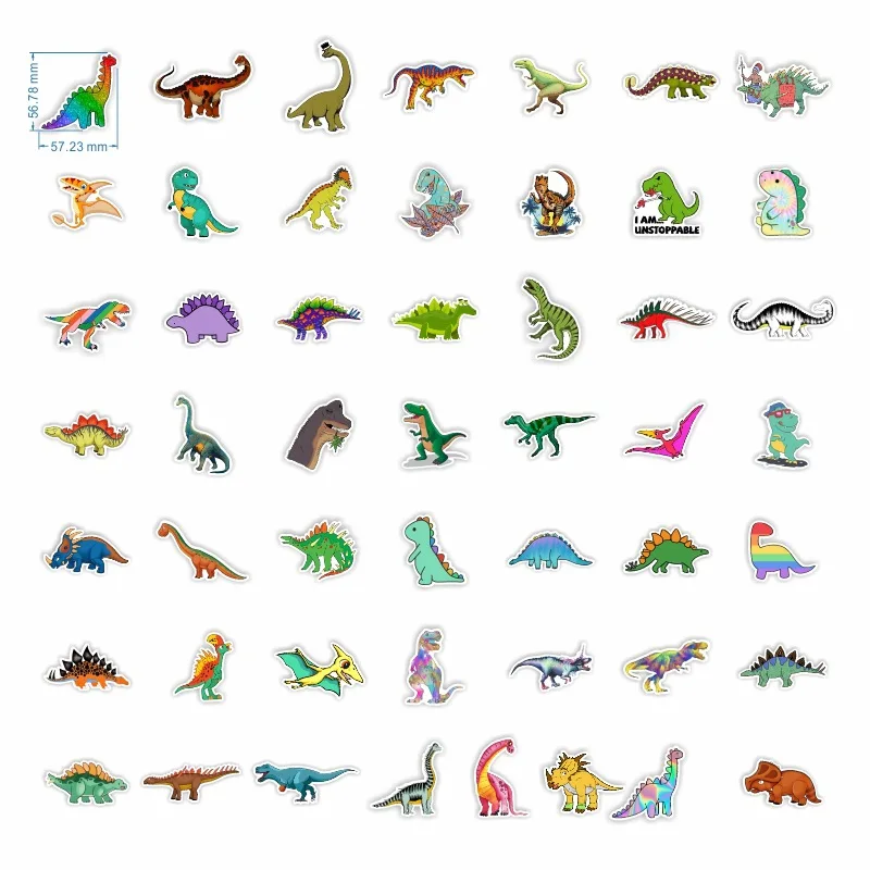 10/30/50PCS Cartoon Little Dinosaur Stickers For Waterproof Decal Laptop Motorcycle Luggage Snowboard Fridge Phone Car Sticker