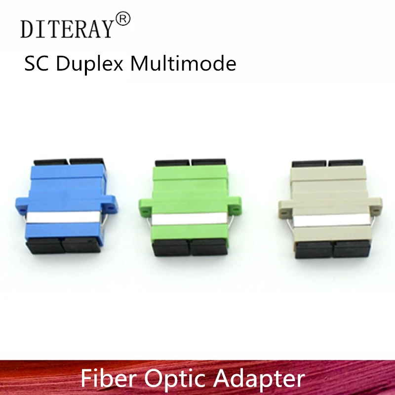 Imagem -05 - para sc Duplex Modo Adaptador de Fibra Óptica Multimodo Acoplador Fibra Óptica Flange sc Conector 100 Peças Lote sc