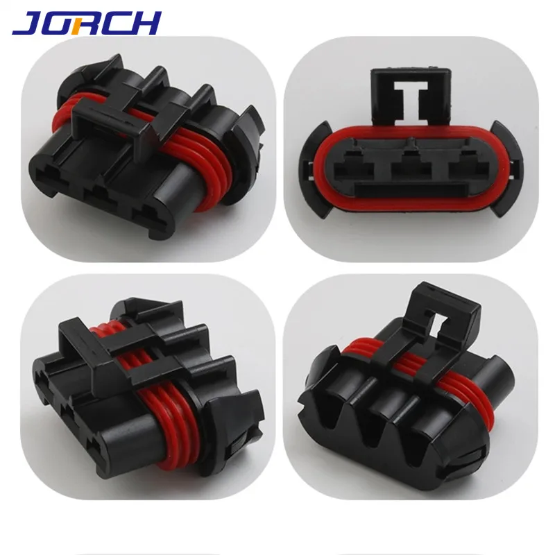 5sets Delphi 3 Pin Way Waterproof Buick Blower Plug Auto Cooler Fan Connector Male Female Socket 12124686 12124685