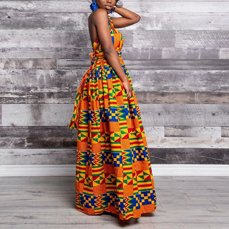 Ankara Afrika Maxi Jurk Vrouwen Dashiki Print Split Jurk Afrikaanse Kleding Vrouwen Partij Afrikaanse Jurken Voor Vrouwen Robe Africaine