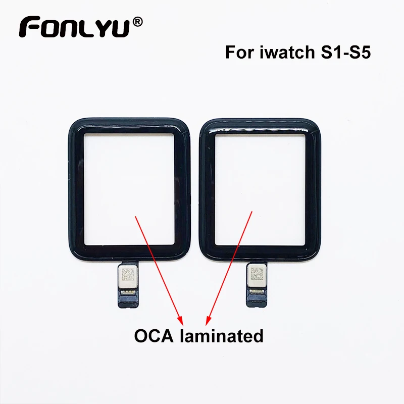 

5pcs Tested Touch Digitizer Glass Laminated OCA Glue For Apple Watch Series 5 4 3 2 1 S4 S5 38mm 42mm LCD Front Sensor Replace