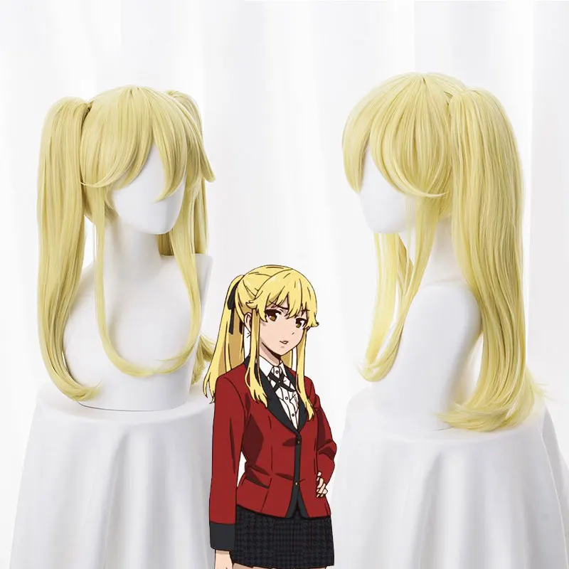 Kakegurui  Compulsive Gambler Mary Saotome Momobami Kirari Jabami Yumeko Synthetic Hair Cosplay Costume Wigs +Wig Cap