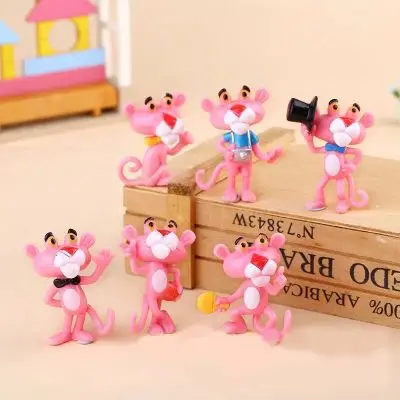 4cm different style red leopard hand office doll cute doll micro landscape ornaments cartoon naughty leopard model