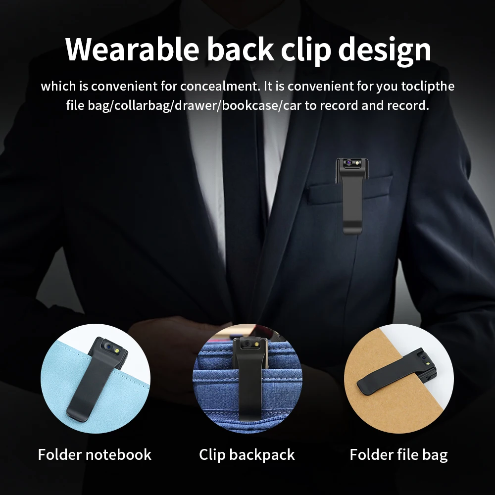 Mini Digitale Camera, Hd Zaklamp, Mini Cam Camera, Menselijk Lichaam Motion Detectie, magnetische Gesp Ring Opname En Camera