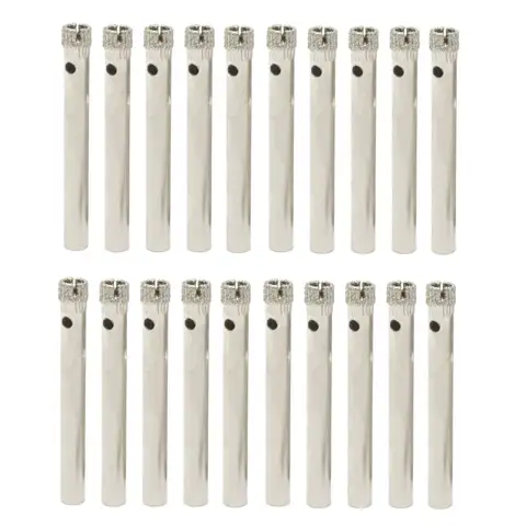 다이아몬드 코어 드릴 비트 팁 구멍 톱 코팅 석조 도구, 유리 석재 대리석 화강암 타일용 드릴링 커터, 2-10mm, 20 개