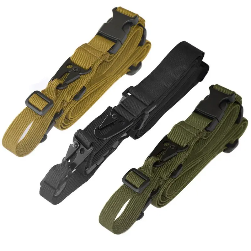 

3 Point Rifle Sling Adjustable Durable Tactical Bungee Sling Swivels Airsoft Hunting Accessories Gun Strap Air Rifle Accessories