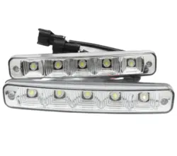 Luz LED de circulación diurna E4 para coche, Luz antiniebla DRL de 10W y 12V, 6000K, impermeable, carcasa de aluminio blanco superbrillante, 2 uds.