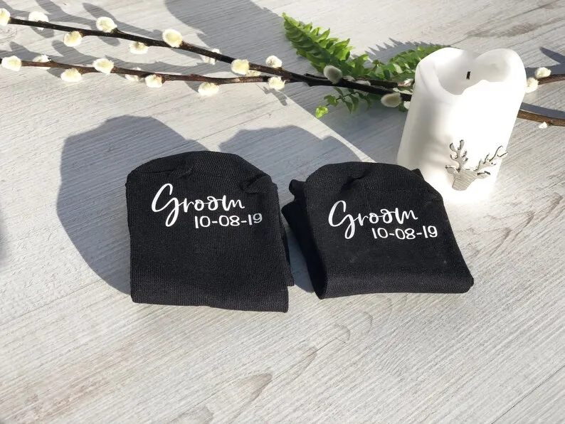 Personalised Wedding Socks Groomsman Best Man Usher Father of the Bride Groom Page Boy Wedding Gift Personalized Party Socks