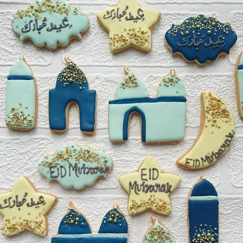 1PC Eid Mubarak Biscuit Mold Moon Star Church Camel Cookie Cutters DIY Cake Baking Tools Ramadan Kareem Party Home Decorations