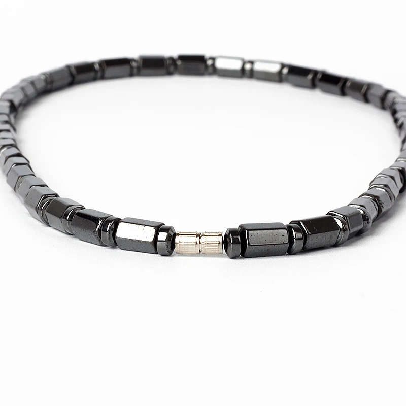 Natural Facted Hematite Necklaces Women Fashion Section Hematite Beads Necklace Reiki Healing Healthy Soul Jewelry Accessories